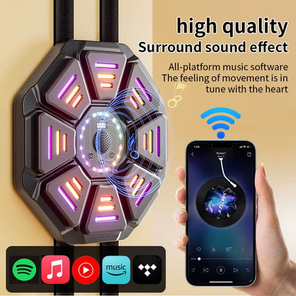 New Smart Music Boxing Machine Bluetooth Wall Mounted Music Boxing Trainer Gym Home Electronic Boxing Target Punching Equipment