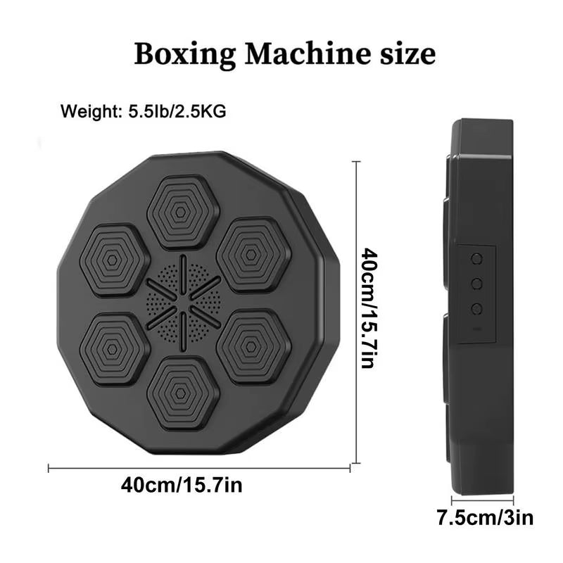 Smart Music Boxing Machine Wall Target LED Lighted Sandbag Relaxing Reaction Training Target for Boxing Sports Agility Reaction