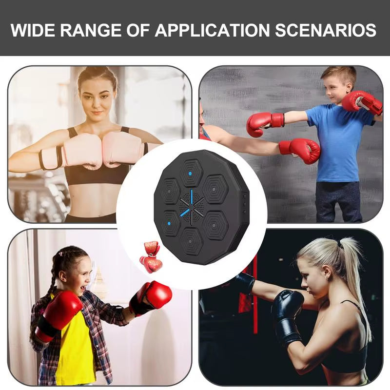 Smart Music Boxing Machine Wall Target LED Lighted Sandbag Relaxing Reaction Training Target for Boxing Sports Agility Reaction