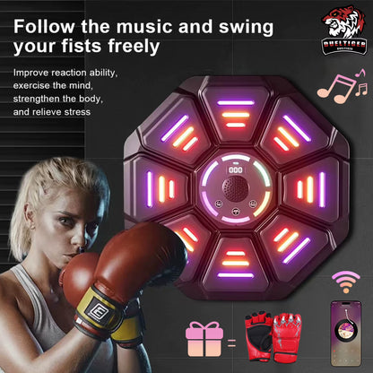 New Smart Music Boxing Machine Bluetooth Wall Mounted Music Boxing Trainer Gym Home Electronic Boxing Target Punching Equipment